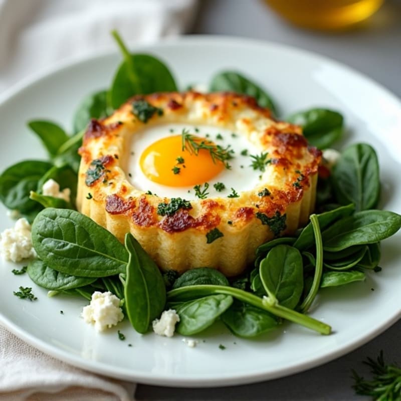 Herb-Loaded Spinach and Feta Bake