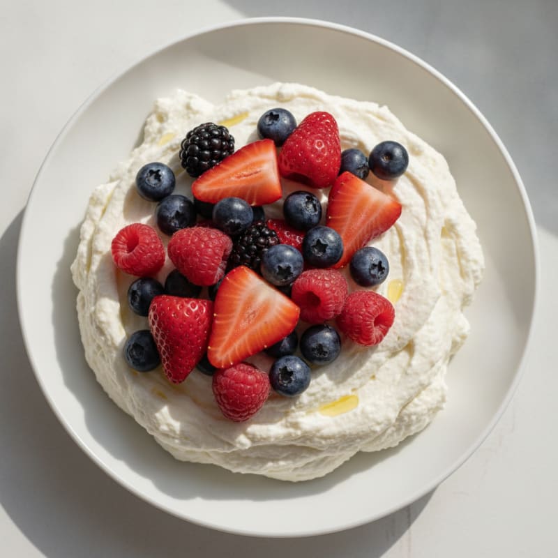 Silky Greek Yogurt Protein Mousse with Mixed Berries