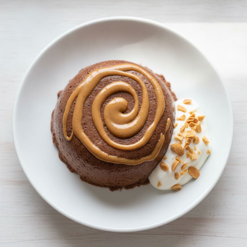 Chocolate Protein Pudding with Almond Butter Swirl