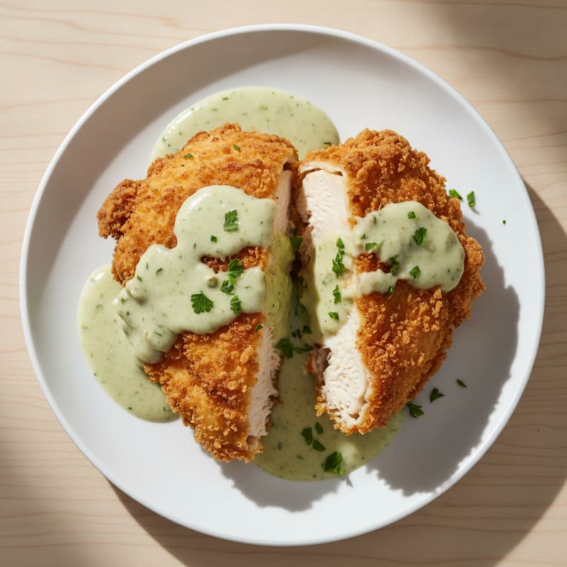 Crispy Buttermilk Fried Chicken with Creamy Gravy