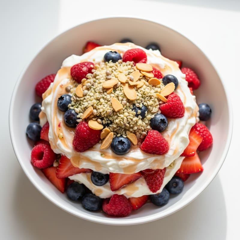 Creamy Greek Yogurt Protein Parfait with Mixed Berries