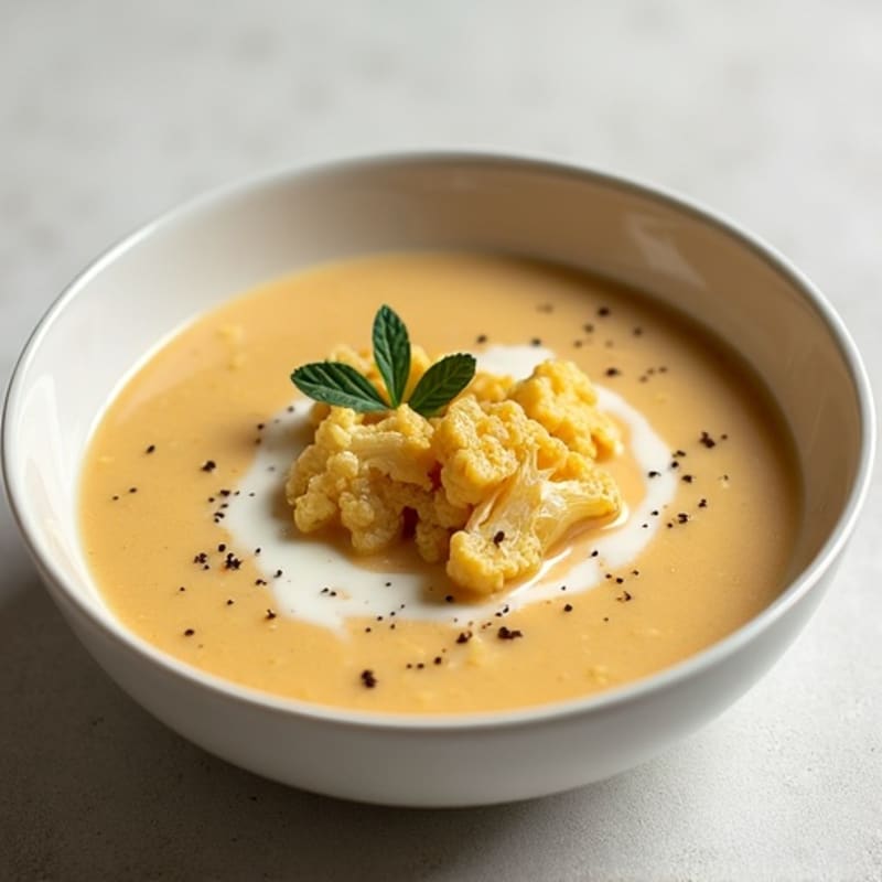 Creamy Roasted Potato and Cauliflower Soup