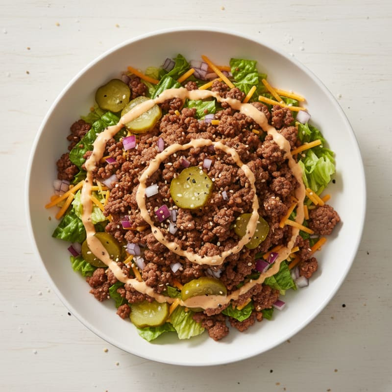 Big Mac Inspired Protein Bowl