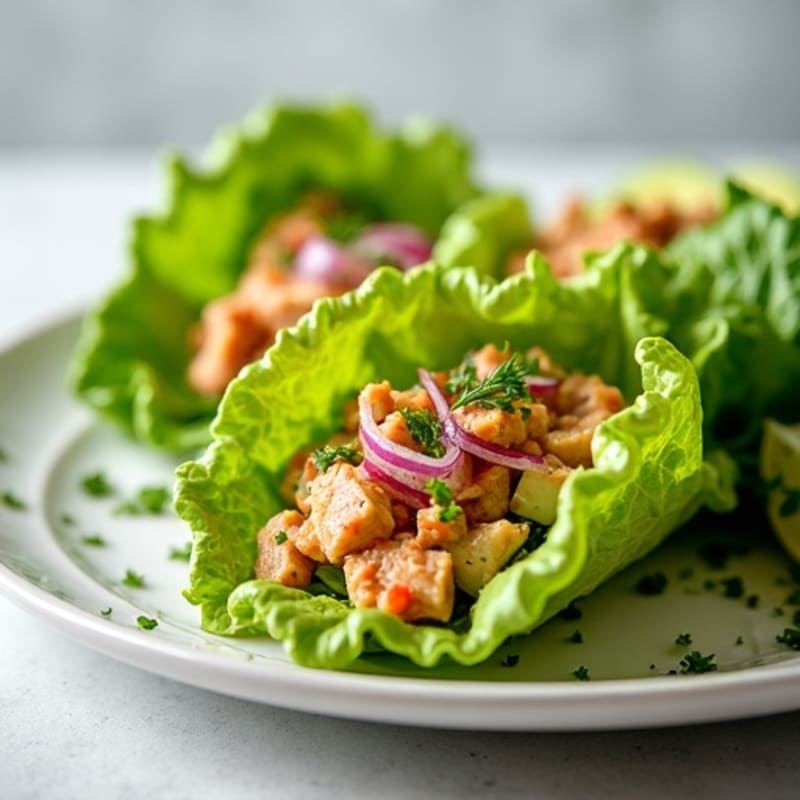 Fresh Spicy Tuna Lettuce Wraps