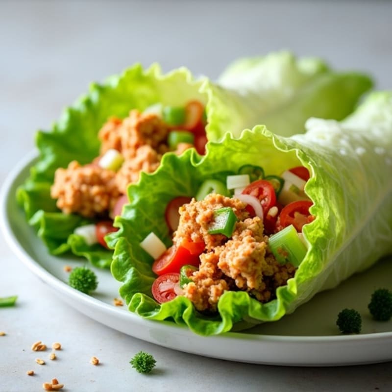Spicy Tuna Crunchy Lettuce Wraps