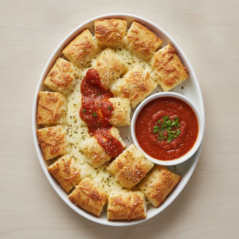 Cheesy Garlic Breadsticks with Marinara