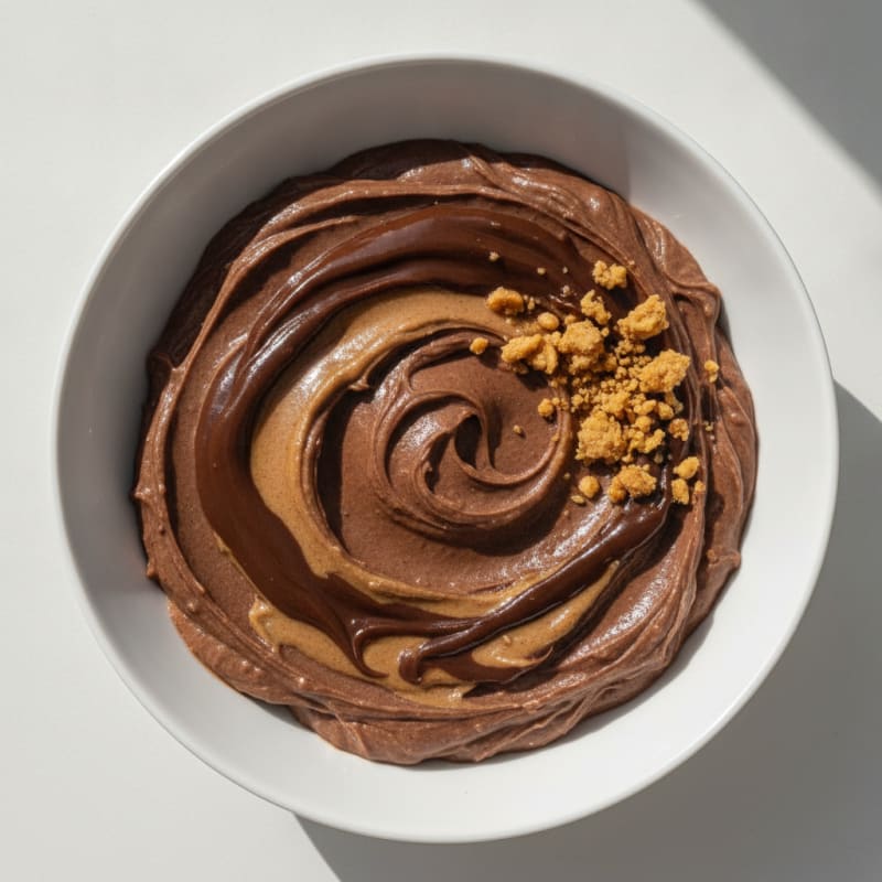 Silky Chocolate Protein Pudding with Almond Butter