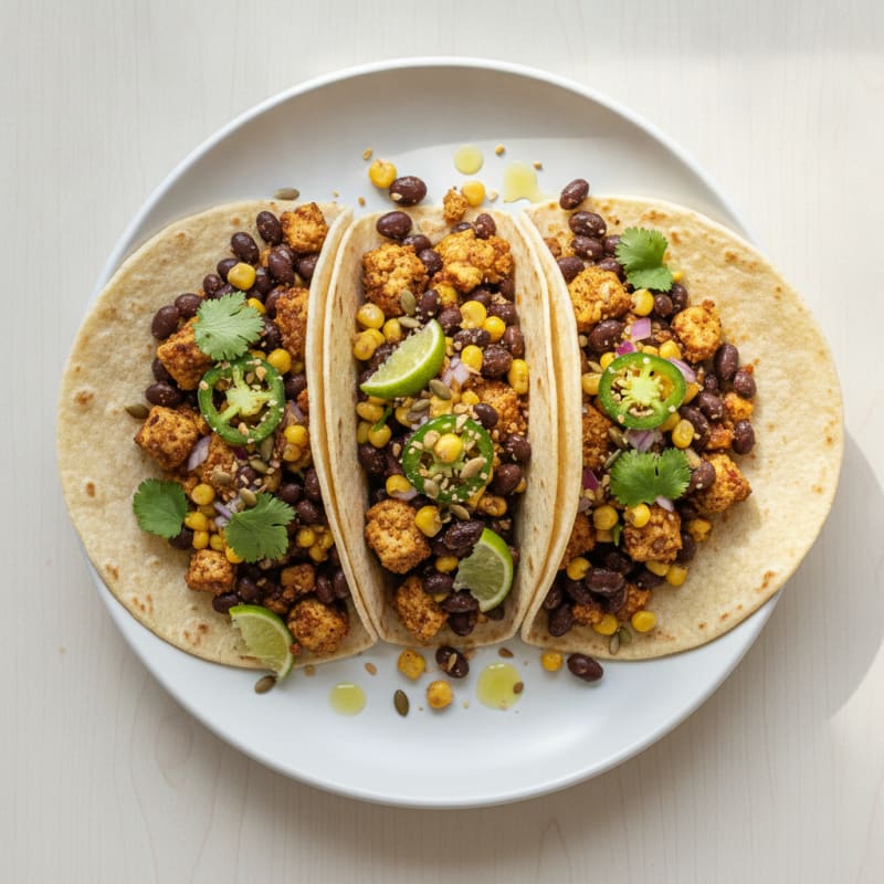 Black Bean and Corn Salsa Tacos