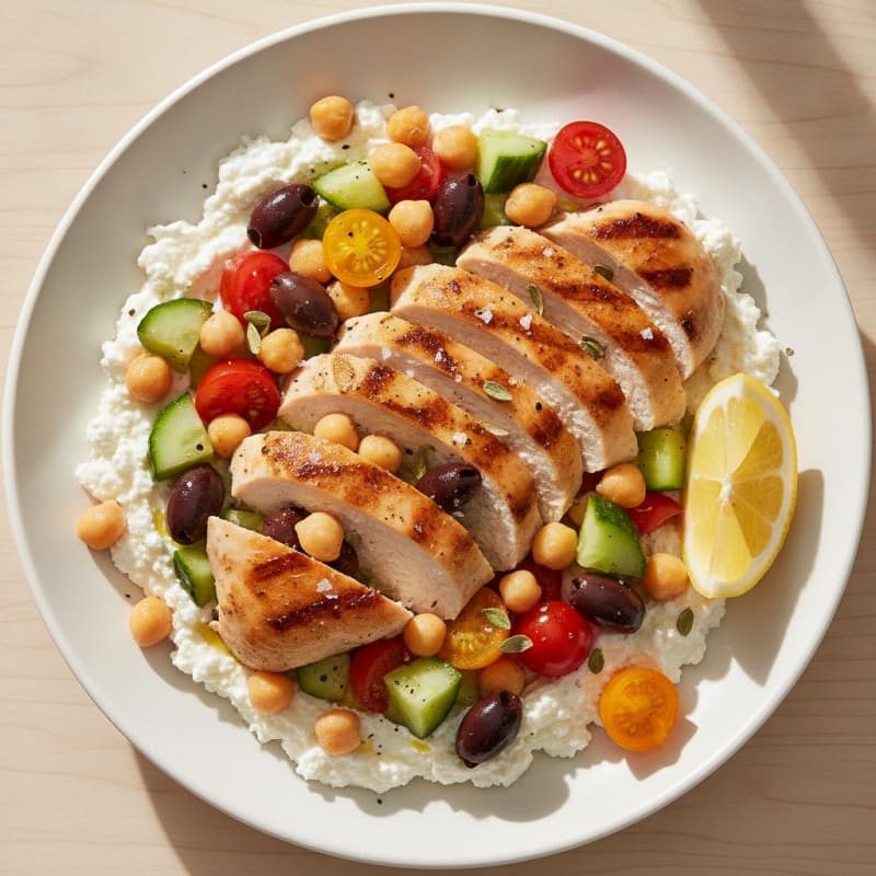 Mediterranean Cottage Cheese Dinner Bowl