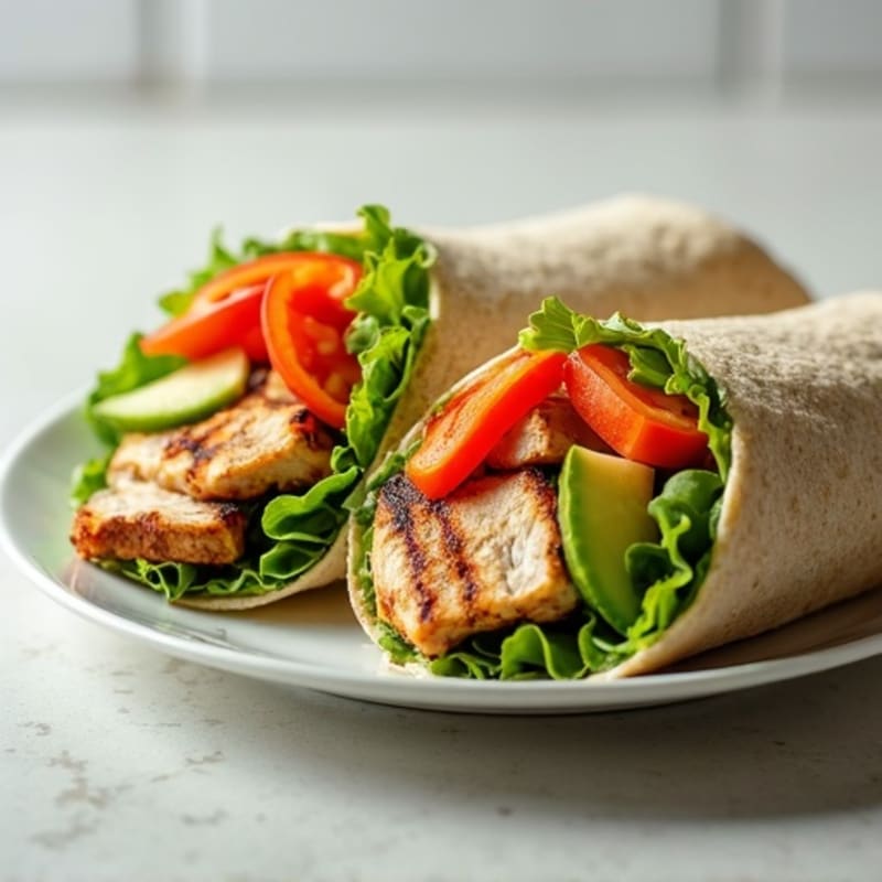 Grilled Chicken and Crunchy Veggie Wrap