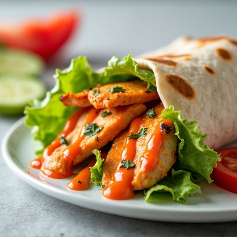 Healthy Buffalo Ranch Chicken Wrap