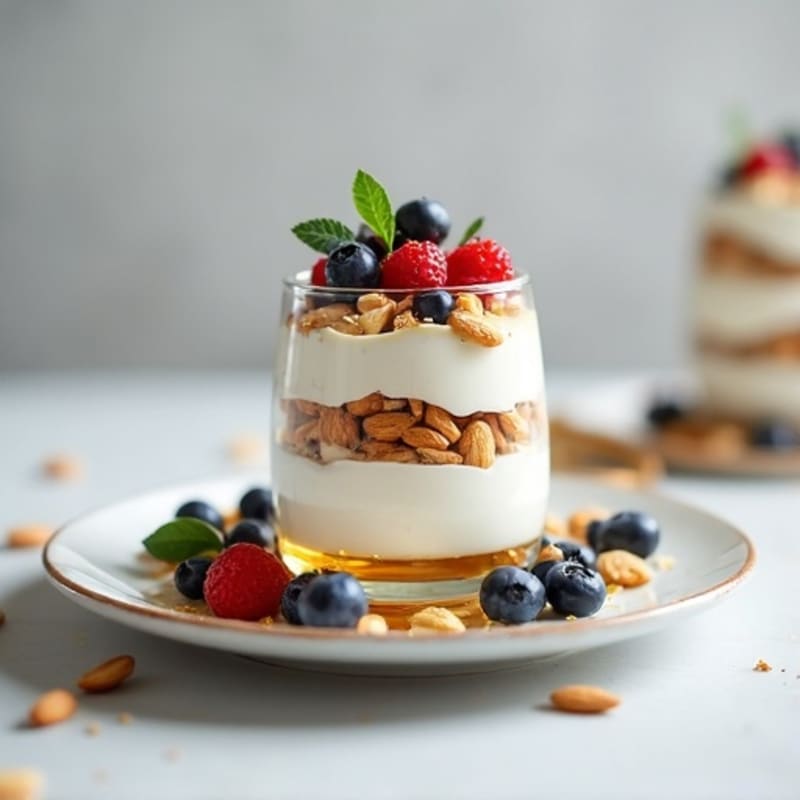 Greek Yogurt Protein Parfait with Almonds