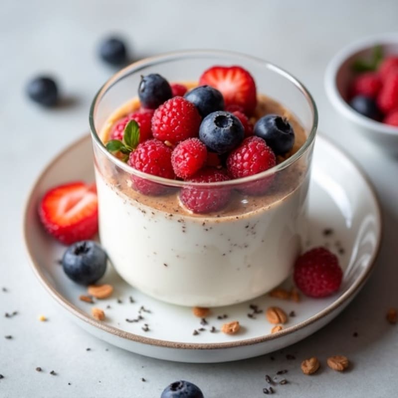 Creamy Greek Yogurt Protein Pudding with Berries