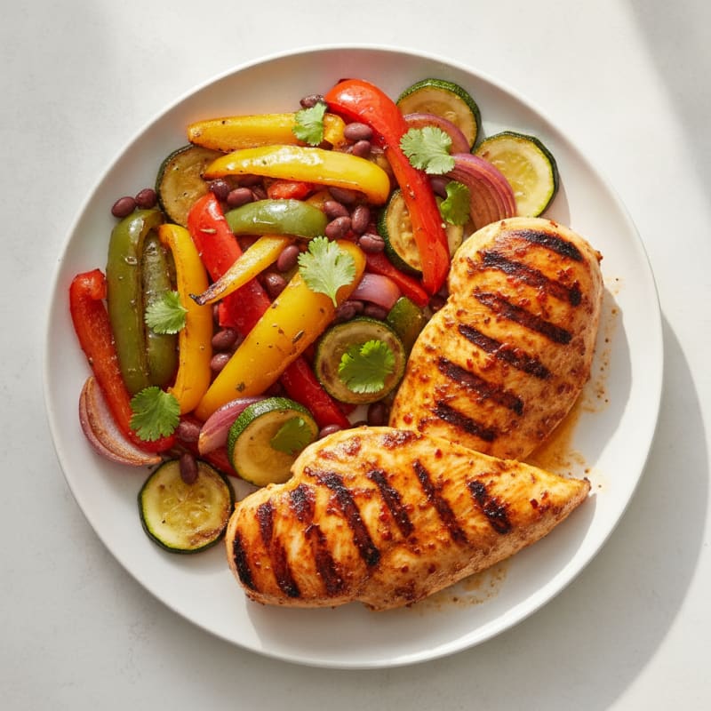 Grilled Chili-Lime Chicken with Roasted Vegetables (5-Day Prep)