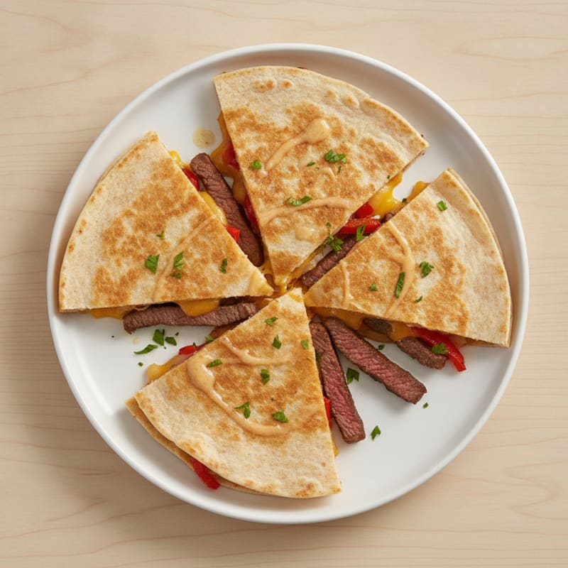 Seared Steak and Pepper Quesadillas