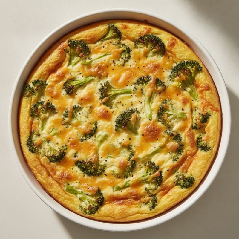Broccoli Cheddar Egg Frittata
