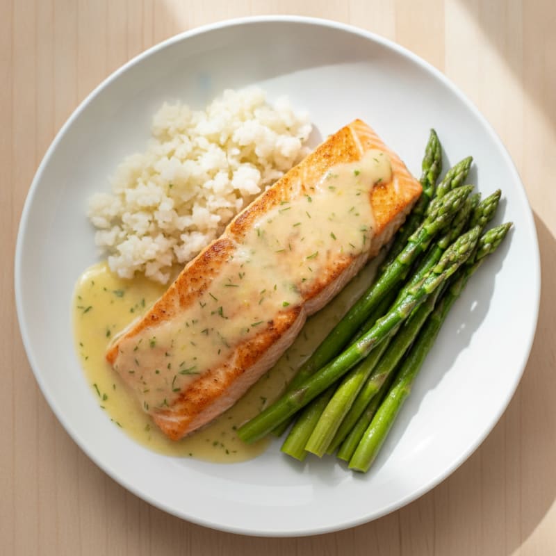 Pan-Seared Salmon with Lemon-Dill Sauce