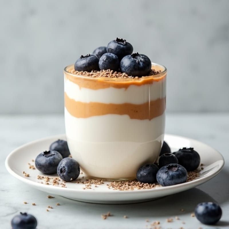 Creamy Greek Yogurt Parfait with Peanut Butter and Chia