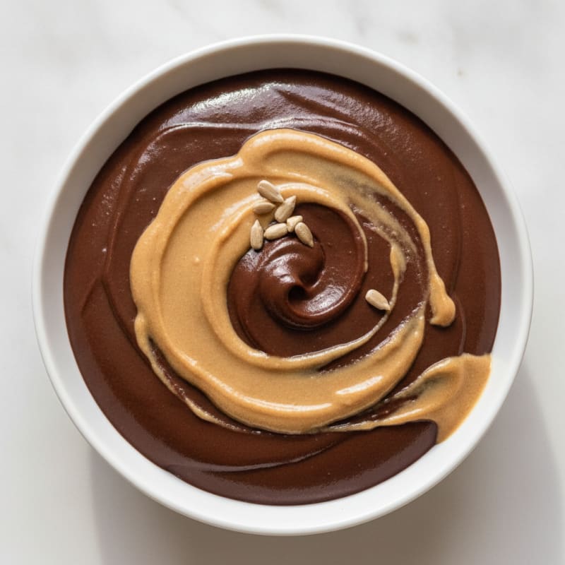 Silky Chocolate Protein Pudding with Sunflower Seed Butter