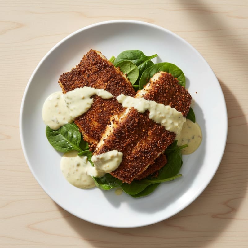 Crispy Blackened Catfish with Zesty Remoulade
