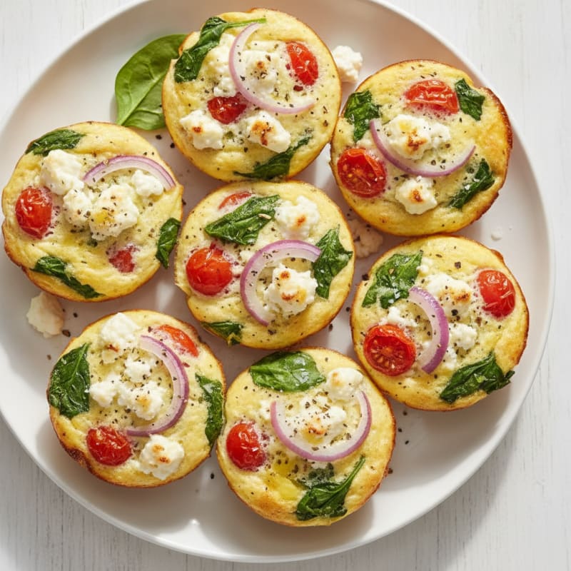 Baked Mediterranean Egg and Feta Cups