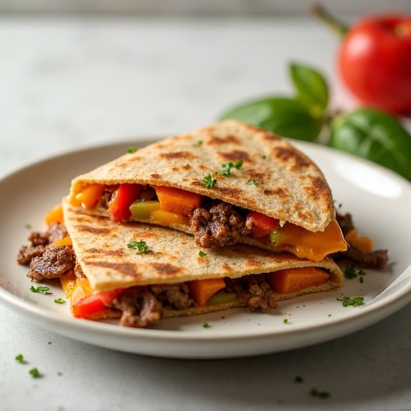 Grilled Steak and Bell Pepper Quesadillas