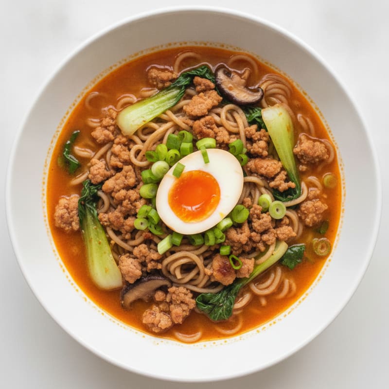 Sriracha Pork Ramen with Jammy Egg