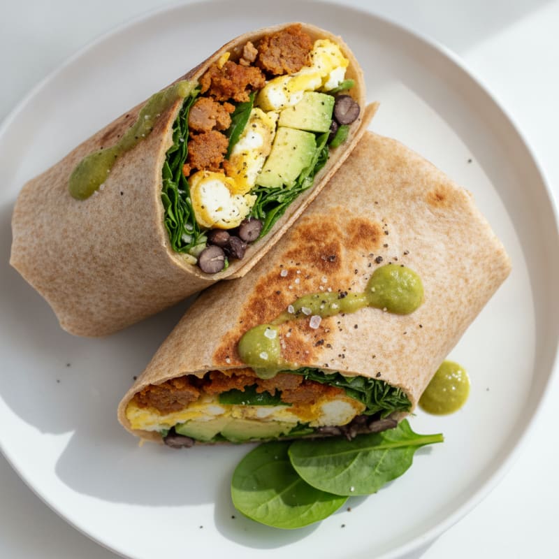 Loaded Breakfast Burrito with Chorizo