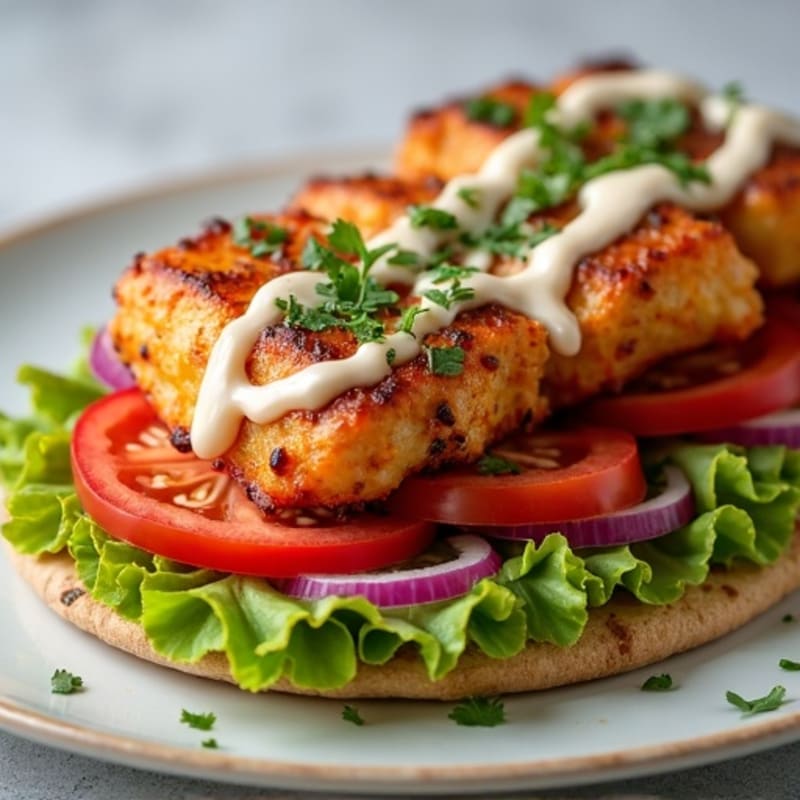 Crispy BBQ Ranch Chicken Flatbread