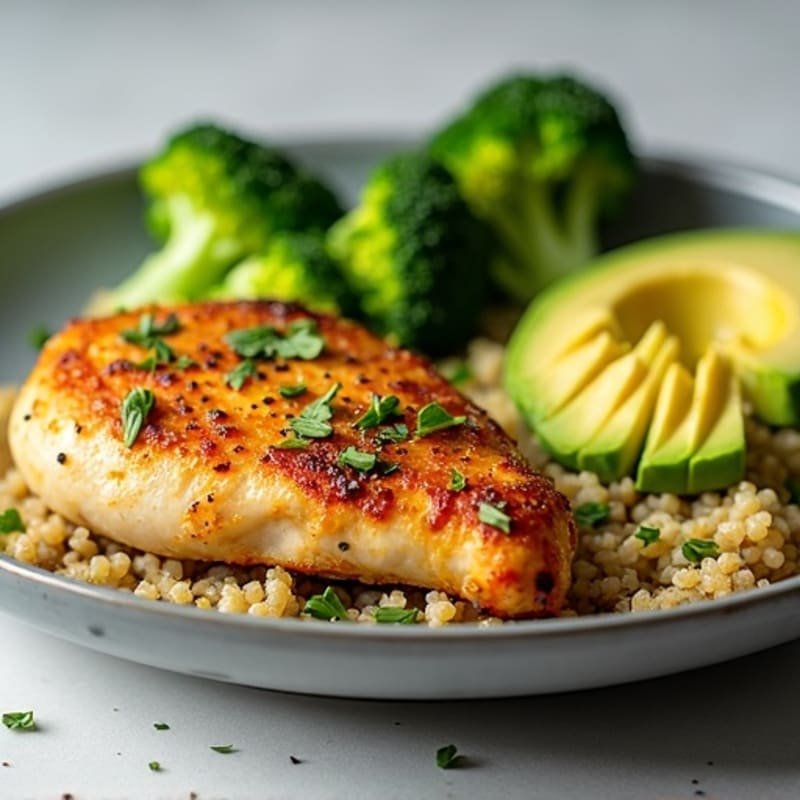 Crispy Lemon Herb Chicken with Roasted Broccoli