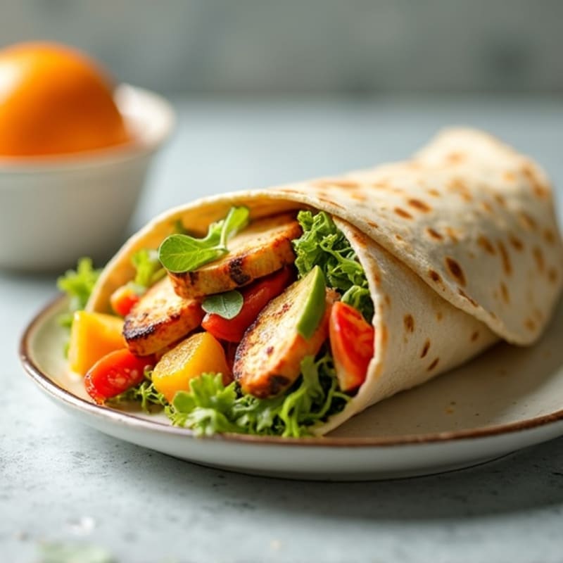 Crunchy Fresh Vegetable Wrap