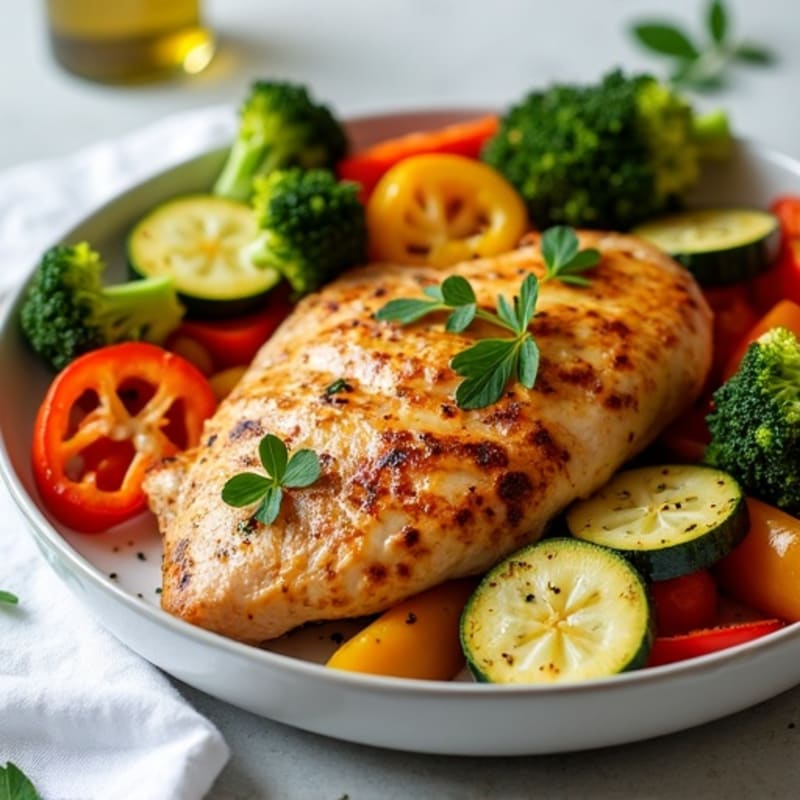 Basic Sheet Pan Chicken and Roasted Vegetables