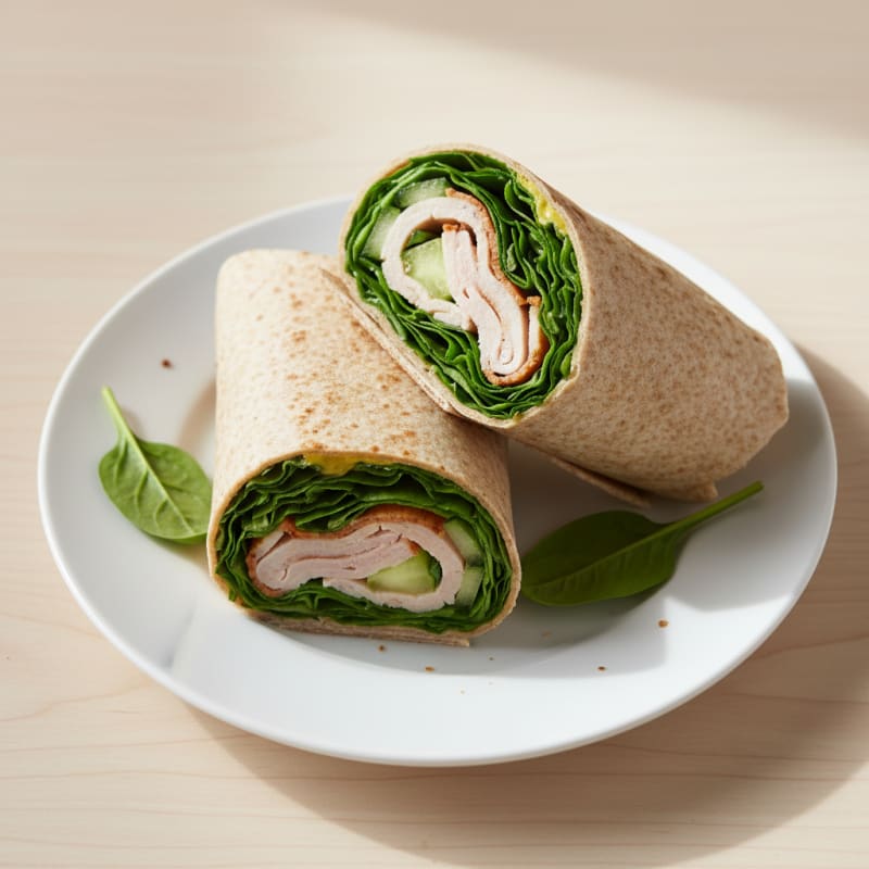 Turkey Spinach Wrap with Mustard
