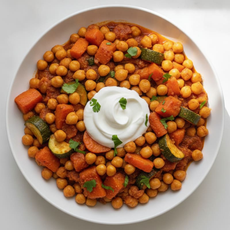 Roasted Vegetable and Chickpea Tagine
