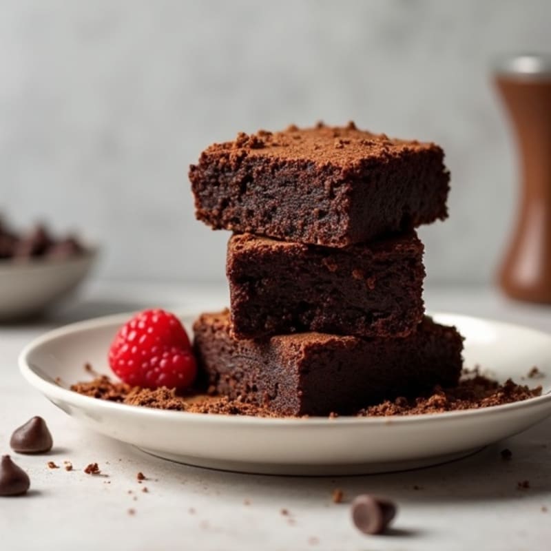 Fudgy Dark Chocolate Protein Brownies