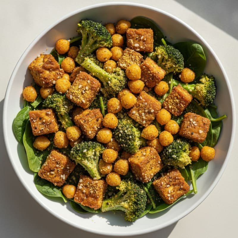 Roasted Chickpea and Tempeh Buddha Bowl