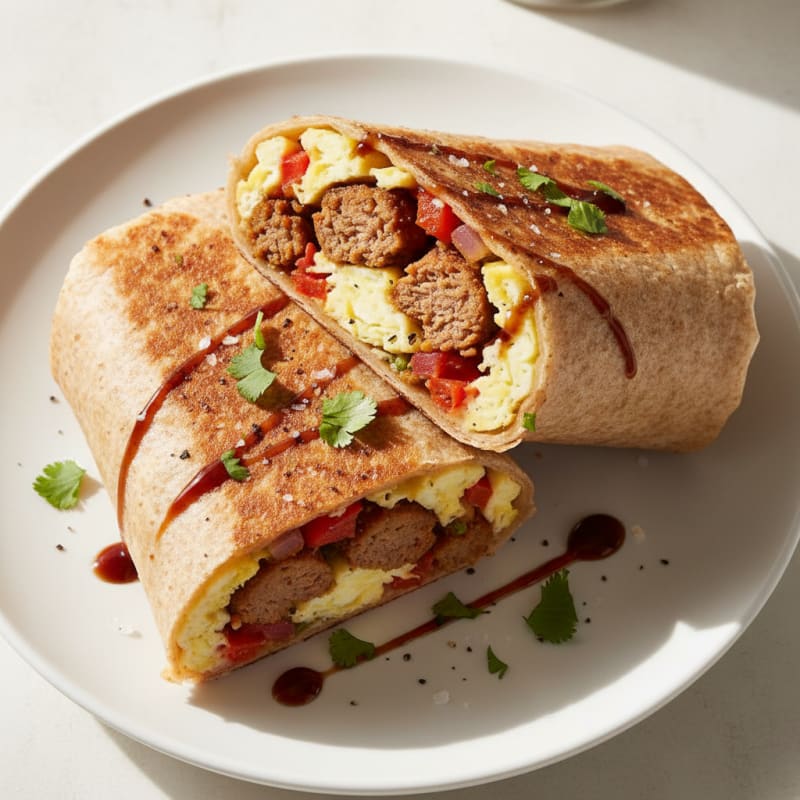Crispy Chorizo & Egg Breakfast Burrito