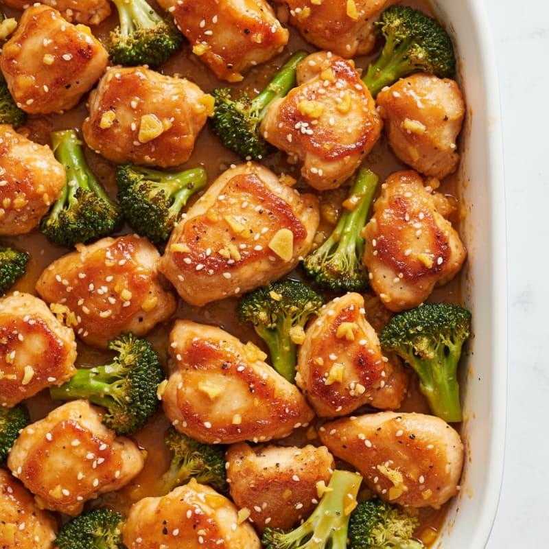 Baked Orange Chicken with Broccoli
