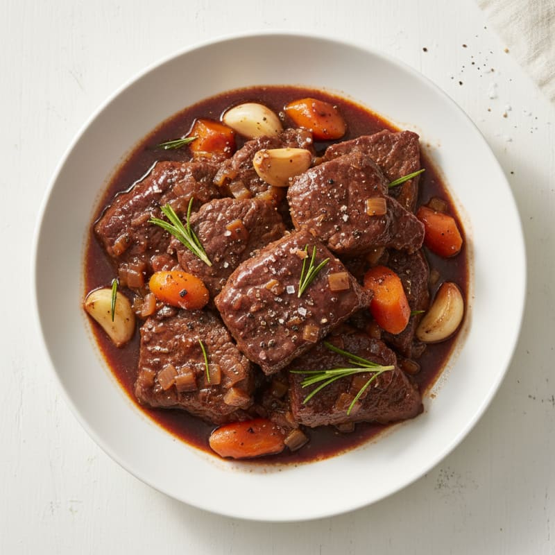 Tender Red Wine Braised Beef
