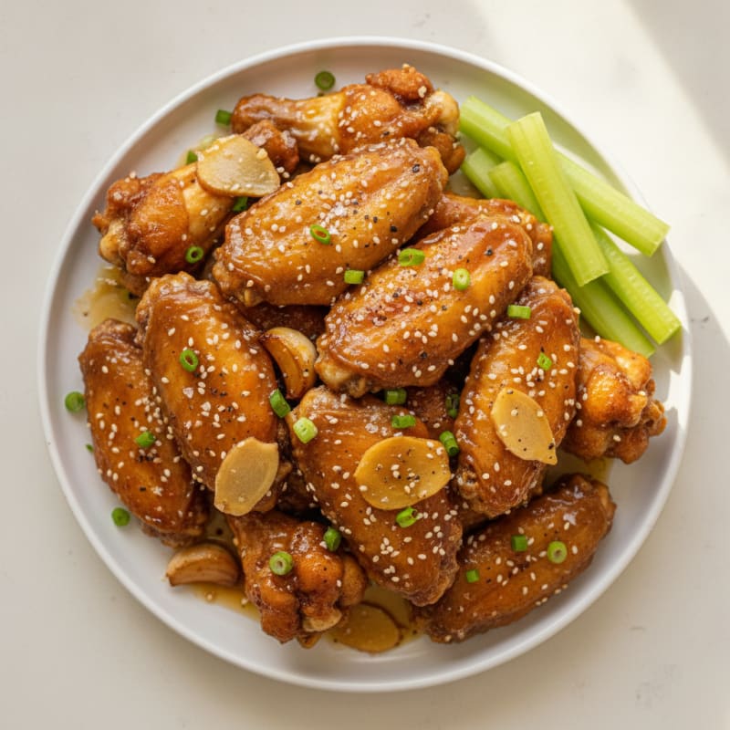 Honey-Garlic Glazed Chicken Wings