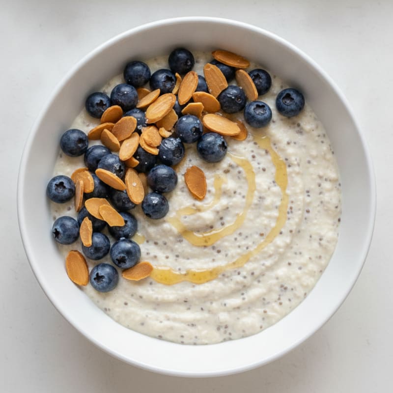 Blueberry Almond Chia Seed Pudding