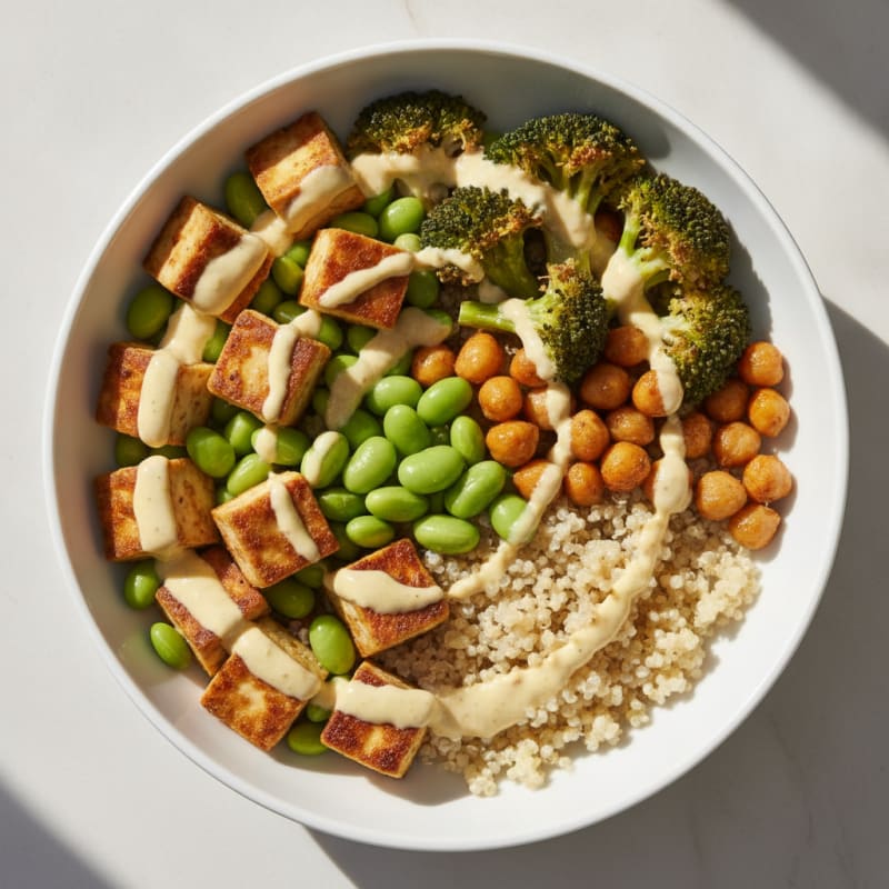 Roasted Vegetable Buddha Bowl with Tahini