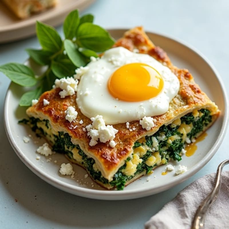 Crispy Spinach Feta Phyllo Bake