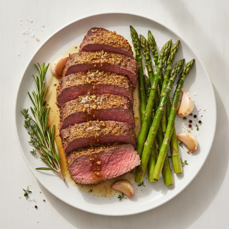 Garlic Herb Roasted Beef Tenderloin