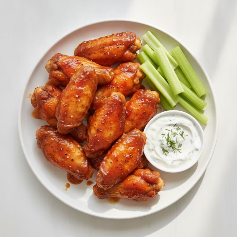 Spicy BBQ Glazed Chicken Wings