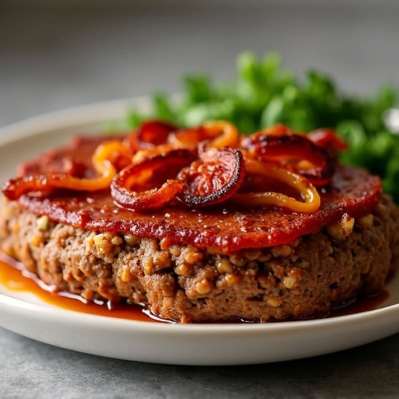 Hearty BBQ Meatloaf with Crispy Bacon