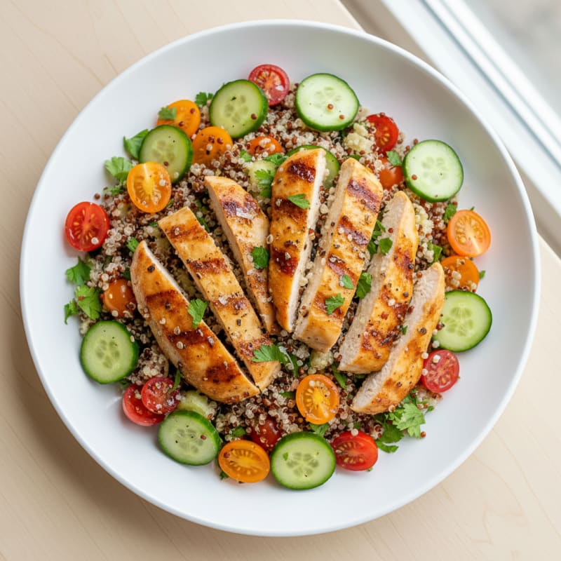 Lemon Herb Chicken and Quinoa Salad