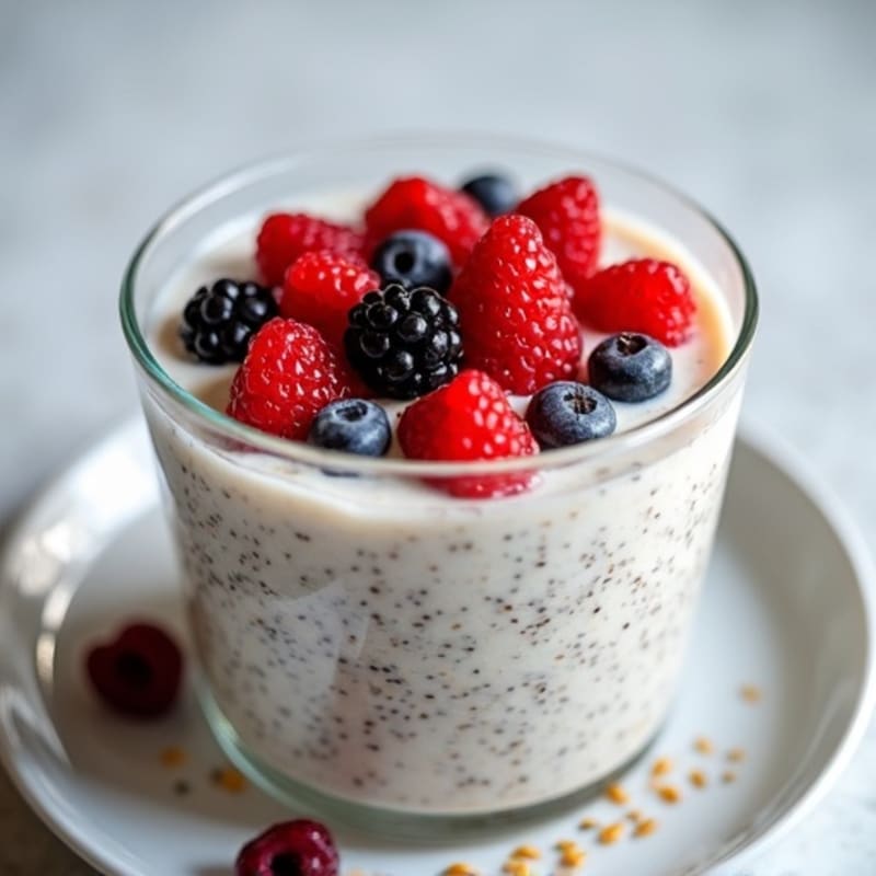 Creamy Coconut Chia Pudding with Fresh Berries