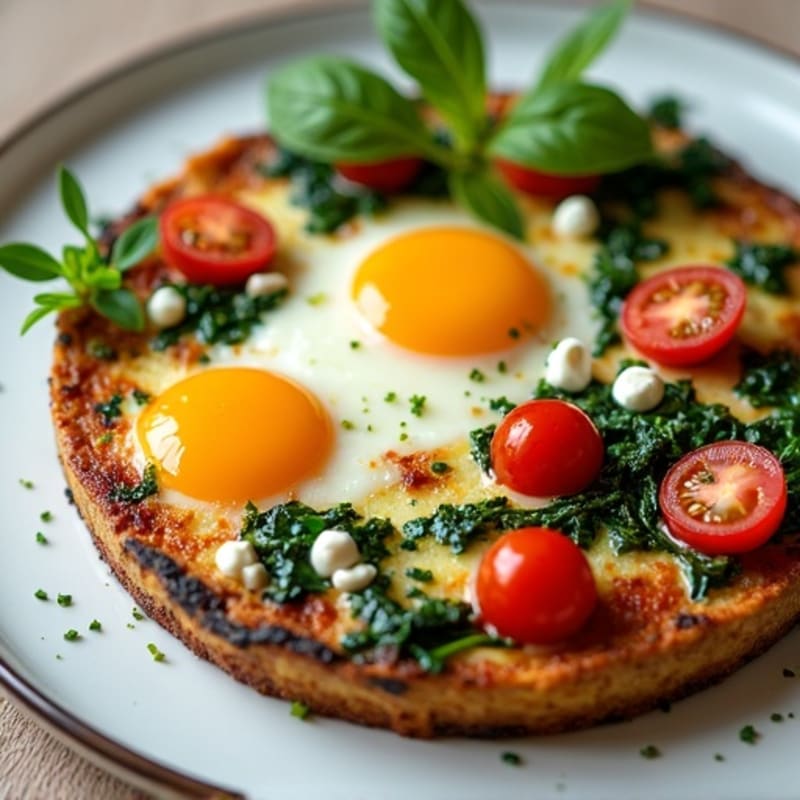 Fluffy Mediterranean Herb Frittata with Roasted Vegetables