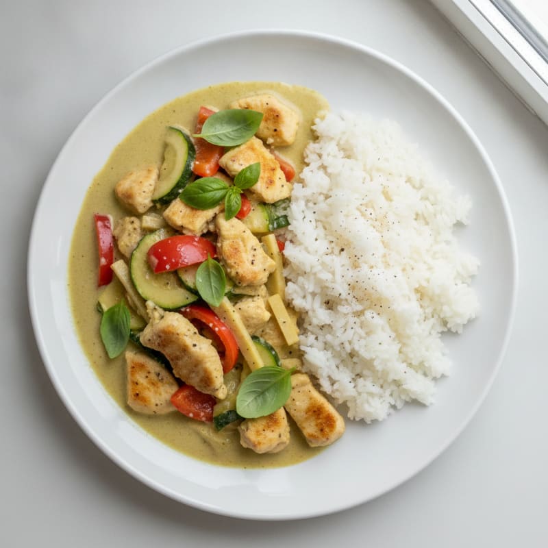 Thai Green Curry Chicken with Jasmine Rice